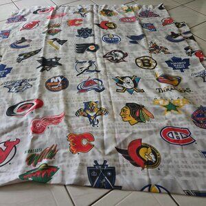 Vintage NHL Team Logo Graphic Flat Twin Bedsheet
